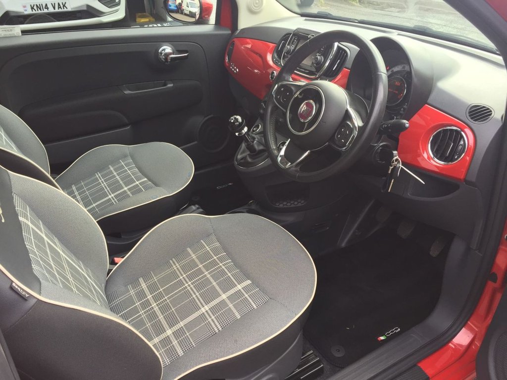 USED 2016 66 FIAT 500 1.2 LOUNGE 3d 69 BHP &pound;20 PER YEAR ROAD TAX