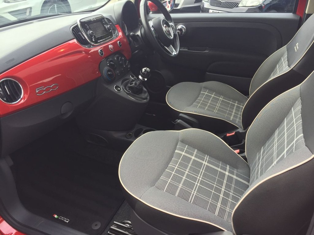 USED 2016 66 FIAT 500 1.2 LOUNGE 3d 69 BHP &pound;20 PER YEAR ROAD TAX