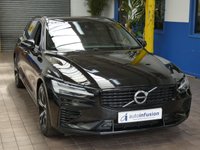 USED 2021 21 VOLVO V60 2.0 RECHARGE T6 R-DESIGN AWD 5d 337 BHP BIG SPEC 4WD SAT NAV LEATHER HEATED FRONT AND REAR SEATS HEATED STEERING REAR VIEW CAMERA ELECTRCI TAILGATE PARKING SENSORS 1 OWNER SERVICE HISTORY WARRANTY