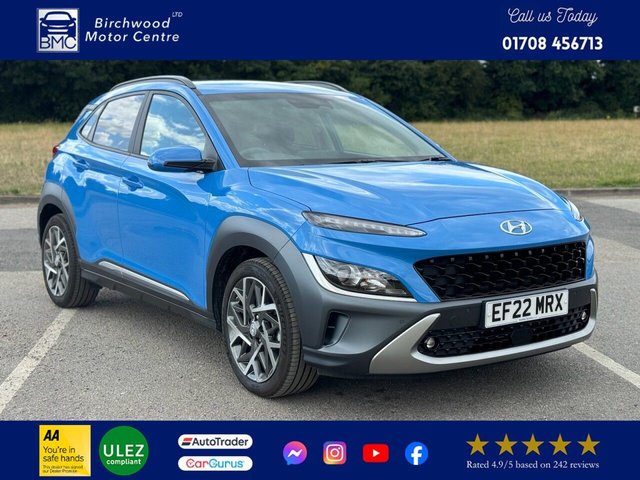 View our Hyundai Kona 1.6 GDI PREMIUM Hybrid 5d 140 BHP, FULL SERVICE HISTORY!!