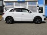 USED 2015 65 AUDI Q3 2.0 TDI QUATTRO S LINE PLUS 5d 148 BHP Finished in GLACIER WHITE with contrasting Black LEATHER / Alcantara trim. This fantastic, Audi Q3 is a upmarket, premium, compact SUV. It offers plenty of space, Great fun to drive and lots of high tech features. All at a very affordable price. Spec includes 19" Alloys, Leather/Alcantara, Sat Nav, Power Boot, Cruise Control, Park Sensors, Tinted windows, B/Tooth and much more. Serviced at 25772 miles, 31287 miles, 52990 miles, 63524 miles, 71321 miles, 78263 miles and at 83102 miles.