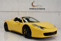 USED 2012 62 FERRARI 458 4.5 SPIDER DCT 2d 570 BHP Top Spec !!! 