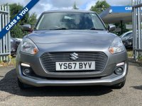 USED 2017 67 SUZUKI SWIFT 1.0 SZ-T BOOSTERJET 5d 111 BHP THIS CAR COMES WITH 6 MONTHS WARRANTY , BREAKDOWN COVER & RECOVERY++   Climate control +  Traction control +  Bluetooth +  Auto headlights +  Bending lights +  2 front cupholders +  DAB Radio +  Auto side mirrors +  Rear wipers +  Rear heated window +  Central locking +  AUX and USB +  Steering controls +  Trip computer +  16 inch alloy wheels