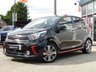 USED 2018 67 KIA PICANTO 1.2 GT-LINE S 5d 82 BHP Finished in MIDNIGHT BLACK MET with HEATED BLACK LEATHER Trim. This is an excellent high spec, Top of the Range small car for the money. High quality and neatly designed interior. Great to drive and cheap to run. Also offers plenty of space for passengers with 5 doors. Features include Electric Sunroof, Heated Leather Trim and Steering Wheel, Sat Nav, Rear View Camera, Alloys, B/Tooth, Power folding mirrors and more. Birchwood Kia Dealer serviced at 24101 miles, 31189 miles, and at 38699 miles.
