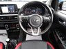 USED 2018 67 KIA PICANTO 1.2 GT-LINE S 5d 82 BHP Finished in MIDNIGHT BLACK MET with HEATED BLACK LEATHER Trim. This is an excellent high spec, Top of the Range small car for the money. High quality and neatly designed interior. Great to drive and cheap to run. Also offers plenty of space for passengers with 5 doors. Features include Electric Sunroof, Heated Leather Trim and Steering Wheel, Sat Nav, Rear View Camera, Alloys, B/Tooth, Power folding mirrors and more. Birchwood Kia Dealer serviced at 24101 miles, 31189 miles, and at 38699 miles.