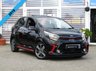 USED 2018 67 KIA PICANTO 1.2 GT-LINE S 5d 82 BHP Finished in MIDNIGHT BLACK MET with HEATED BLACK LEATHER Trim. This is an excellent high spec, Top of the Range small car for the money. High quality and neatly designed interior. Great to drive and cheap to run. Also offers plenty of space for passengers with 5 doors. Features include Electric Sunroof, Heated Leather Trim and Steering Wheel, Sat Nav, Rear View Camera, Alloys, B/Tooth, Power folding mirrors and more. Birchwood Kia Dealer serviced at 24101 miles, 31189 miles, and at 38699 miles.