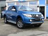 USED 2019 69 MITSUBISHI L200 2.4 DI-D 4WD BARBARIAN DCB 178 BHP Finished in ELECTRIC BLUE MET with contrasting BLACK HEATED LEATHER Interior. This pick up is as rough and as tough as they come with great safety credentials and a four star rating from Euro NCAP. This is a great Used Pick Up Truck. Features include, Full Heated Leather, DAB Radio, B/Tooth, Cruise Control, Front Fogs, Sat Nav Rear View Camera and much more. Serviced at 7000 miles, 14080 miles, 24735 miles, 46533 miles and at 67011 miles.. NOT TO BE MISSED.