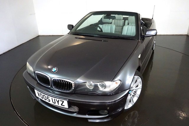 2005 05 BMW 3 Series 3.0 330CI SPORT 2d 228 BHP-Sought After E46-Finished in Sparkling Graphite Metallic-Heated Light grey exclusive futura leather upholstery-Harman kardon sound-auto headlights-climate control-mfsw-cruise control-satnav-Xenon headlights-Bluetooth