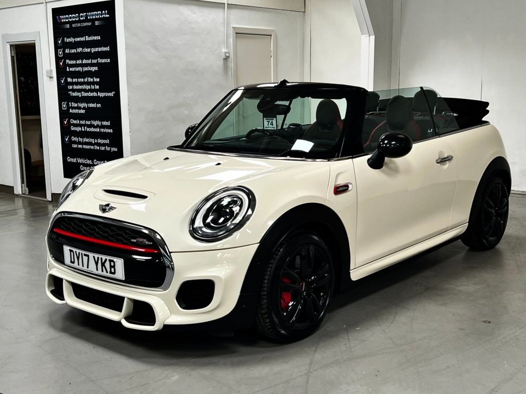 USED 2017 17 MINI CONVERTIBLE 2.0 JOHN COOPER WORKS 2d 228 BHP &pound;10,115 FACTORY FIT UPGRADES !
