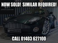 USED 2004 04 ASTON MARTIN VANQUISH 5.9 V12 2d 460 BHP FULL ASTON HISTORY, TWO TONE LEATHER, FASCIA COLOUR IN EXTERIOR COLOUR, PARK SENSORS, LINN 700 WATT AUDO, PENTLAND GREEN - STUNNING!!