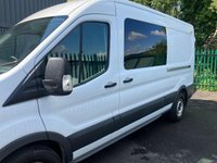 USED 2018 18 FORD TRANSIT 2.0 350 L3 H2 P/V 129 BHP Full Welfare Van, Kitchen, Night Heater, Toilet, 6 Passenger seats,