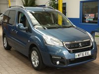 USED 2016 16 PEUGEOT PARTNER 1.6 BLUE HDI S/S TEPEE ALLURE 5d 120 BHP EXCELLENT EXAMPLE &pound;35 ROAD TAX LOW MILEAGE 2 OWNERS 10 SERVICES TO 43K MILES AIR CON DAB RADIO APPLE CARPLAY MIRRORLINK REAR VIEW CAMERA FRONT AND REAR PARKING SENSORS