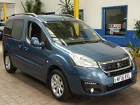 USED 2016 16 PEUGEOT PARTNER 1.6 BLUE HDI S/S TEPEE ALLURE 5d 120 BHP EXCELLENT EXAMPLE &pound;35 ROAD TAX LOW MILEAGE 2 OWNERS 10 SERVICES TO 43K MILES AIR CON DAB RADIO APPLE CARPLAY MIRRORLINK REAR VIEW CAMERA FRONT AND REAR PARKING SENSORS