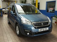 USED 2016 16 PEUGEOT PARTNER 1.6 BLUE HDI S/S TEPEE ALLURE 5d 120 BHP EXCELLENT EXAMPLE &pound;35 ROAD TAX LOW MILEAGE 2 OWNERS 10 SERVICES TO 43K MILES AIR CON DAB RADIO APPLE CARPLAY MIRRORLINK REAR VIEW CAMERA FRONT AND REAR PARKING SENSORS