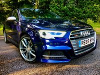 USED 2019 69 AUDI A3 2.0 S3 SPORTBACK TFSI QUATTRO 5d AUTO 296 BHP 1 PRIVATE OWNER WITH FULL AUDI GUILDFORD SERVICE HISTORY,\\FULL LEATHER WITH HEATED FRONT SEATS///SAT-NAV//BLUETOOTH\\CRUISE-CONTROL\\APPLE-PLAY  296 BHP 1 PRIVATE OWNER WITH FULL AUDI GUILDFORD SERVICE HISTORY,\\FULL LEATHER WITH HEATED FRONT SEATS///SAT-NAV//BLUETOOTH\\CRUISE-CONTROL\\\APPLE-PLAY