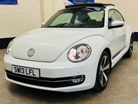 USED 2013 13 VOLKSWAGEN BEETLE 1.2 DESIGN TSi DSG AUTOMATIC PANORAMIC 3 DOOR 103 BHP PANORAMIC GLASS SUNROOF + MORE