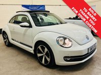 USED 2013 13 VOLKSWAGEN BEETLE 1.2 DESIGN TSi DSG AUTOMATIC PANORAMIC 3 DOOR 103 BHP PANORAMIC GLASS SUNROOF + MORE