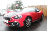 USED 2019 68 ABARTH 124 1.4 SPIDER  MULTIAIR 2d 168 BHP AUTOMATIC VIEW AND RESERVE ONLINE OR CALL 01527-853940 FOR MORE INFO.