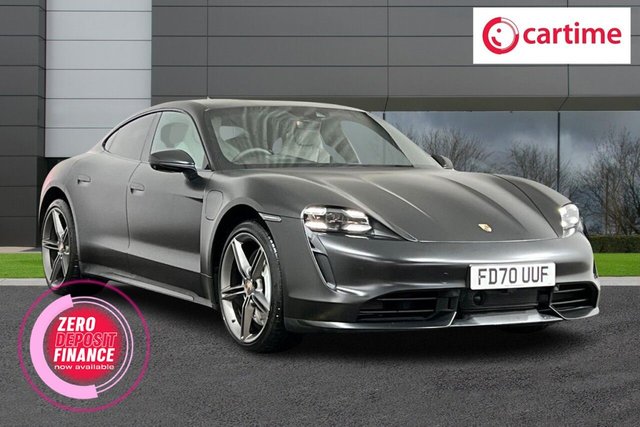 View our Porsche Taycan TURBO 93KWH 4d 671 BHP &pound;12,800 Upgraded Extras, BOSE Surround Sound System, 21in Alloys, Porsche InnoDrive, 360 Surround Camera