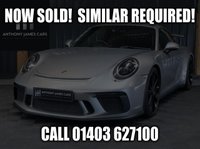 USED 2017 67 PORSCHE 911 4.0 GT3 2d 494 BHP PCCB CARBON CERAMIC BRAKES, FRONT LIFT, 18 WAY MEMORY SEATS SEATS (HEATED), FULL PORSCHE HISTORY, PORSCHE WARRANTY, AKRAPOVIC EXHAUST, FRONT END PPF