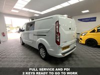 USED 2022 22 FORD TRANSIT CUSTOM 2.0 320 LIMITED DCIV ECOBLUE 130BHP 6 SEAT CREW VAN WITH FULL SERVICE HISTORY  FULL SERVICE HISTORY 6 SEAT CREW VAN EURO 6