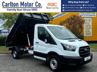 USED 2021 21 FORD TRANSIT 2.0 350 LEADER S/CAB TIPPER ECOBLUE 129 BHP Look Genuine 14,870 Miles From New !!