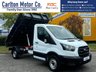 USED 2021 21 FORD TRANSIT 2.0 350 LEADER S/CAB TIPPER ECOBLUE 129 BHP Look Genuine 14,870 Miles From New !!