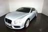 USED 2012 62 BENTLEY CONTINENTAL 4.0 GT V8 2d AUTO 500 BHP-1 OWNER FROM NEW PLUS DEMO-FINISHED IN MOONBEAM SILVER METALLIC-HEATED BELUGA HIDE-DUAL CLIMATE CONTROL-DAB RADIO-SATNAV-BLUETOOTH-MFSW-CRUISE CONTROL-20