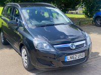 USED 2012 62 VAUXHALL ZAFIRA 1.6 EXCLUSIV 5d 113 BHP **  7 SEATER  **