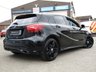 USED 2016 66 MERCEDES-BENZ A-CLASS 1.6 A 160 AMG LINE 5d 102 BHP Finished in COSMOS BLACK MET with contrasting ALCANTARA/ LEATHER trim. This A class certainly looks smart, with its slim lights and smooth body panels. There's plenty of room in the front and the back which will suit the average family or 1st time driver. Features include, Sat Nav, Privacy Glass, Park Sensors, Alcantara trim, B/Tooth, Rear View Camera, Cruise Control, 18" alloys and much more. Mercedes Dealer Serviced at 13475 miles, 20350 miles, 41283 miles and at 50601 miles.