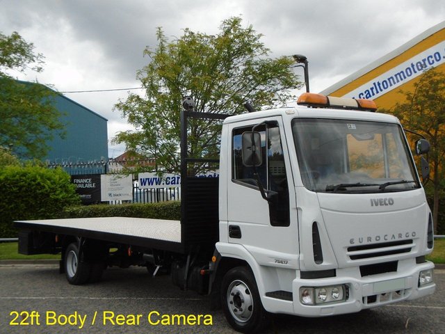 2004 54 Iveco-Ford Eurocargo 75E17 Flatbed 22ft Body Low mileage Colour coded cab Free uk Delivery 