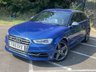 USED 2015 15 AUDI A3 S3 QUATTRO 3d 296 BHP RARE 3 DOOR S3 SEPANG BLUE