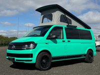 USED 2018 18 VOLKSWAGEN TRANSPORTER T6 CAMPER 2.0 T28 TDI P/V STARTLINE BMT 83 BHP UNIQUE ONE OF A KIND VW TRANSPORTER T28 2.0 TDI IN MINT GREEN WITH WOLFRACE WHEELS AND BF GOODRICH OFF ROAD TYRES