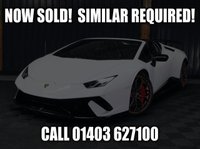 USED 2019 19 LAMBORGHINI HURACAN 5.2 LP 640-4 PERFORMANTE SPYDER 2d 631 BHP LAMBORGHINI WARRANTY TO JUNE 2025, MASSIVE SPEC, FULL LAMBORGHINI SERVICE HISTORY, FRONT LIFT, BRANDING PACK, STYLE PACK