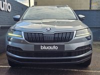 USED 2019 19 SKODA KAROQ 1.5 SE L TSI DSG 5d 148 BHP Dual Climate Control, Leather and Alcantara Seats, Satellite Navigation, Cruise Control, Bluetooth Connectivity, Voice Control, USB, Heated Front Seats, Paddleshift Gearbox, Keyless Entry, Keyless Start, Rain Sensors, Sport Driving Mode, Auto Dimming Rear View, Heated Power Folding Wing Mirrors, Privacy Glass, DAB Radio, Apple CarPlay, Android Auto, Rear Parking Camera, Front and Rear Parking Sensors, LED Headlights, Auto Headlights and 18inch Alloy Wheels.