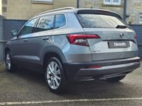 USED 2019 19 SKODA KAROQ 1.5 SE L TSI DSG 5d 148 BHP Dual Climate Control, Leather and Alcantara Seats, Satellite Navigation, Cruise Control, Bluetooth Connectivity, Voice Control, USB, Heated Front Seats, Paddleshift Gearbox, Keyless Entry, Keyless Start, Rain Sensors, Sport Driving Mode, Auto Dimming Rear View, Heated Power Folding Wing Mirrors, Privacy Glass, DAB Radio, Apple CarPlay, Android Auto, Rear Parking Camera, Front and Rear Parking Sensors, LED Headlights, Auto Headlights and 18inch Alloy Wheels.
