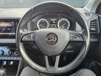 USED 2019 19 SKODA KAROQ 1.5 SE L TSI DSG 5d 148 BHP Dual Climate Control, Leather and Alcantara Seats, Satellite Navigation, Cruise Control, Bluetooth Connectivity, Voice Control, USB, Heated Front Seats, Paddleshift Gearbox, Keyless Entry, Keyless Start, Rain Sensors, Sport Driving Mode, Auto Dimming Rear View, Heated Power Folding Wing Mirrors, Privacy Glass, DAB Radio, Apple CarPlay, Android Auto, Rear Parking Camera, Front and Rear Parking Sensors, LED Headlights, Auto Headlights and 18inch Alloy Wheels.