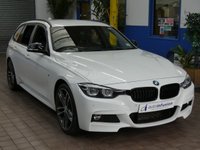 USED 2018 18 BMW 3 SERIES 3.0 330D M SPORT SHADOW EDITION TOURING 5d 255 BHP SAT NAV HARMAN KARDON HEATED LEATHER INTERIOR CRUISE CONTROL PARKING SENSORS 2 OWNERS SERVICE HISTORY
