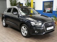 USED 2014 14 AUDI Q3 2.0 TDI S LINE 5d 138 BHP SAT NAV PANORAMIC SUNROOF PART LEATHER INTERIOR DAB RADIO BLUETOOTH 3 OWNERS FROM NEW NICE TIDY EXAMPLE