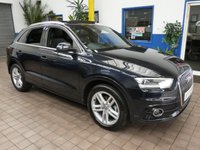 USED 2014 14 AUDI Q3 2.0 TDI S LINE 5d 138 BHP SAT NAV PANORAMIC SUNROOF PART LEATHER INTERIOR DAB RADIO BLUETOOTH 3 OWNERS FROM NEW NICE TIDY EXAMPLE