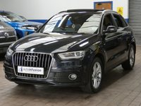 USED 2014 14 AUDI Q3 2.0 TDI S LINE 5d 138 BHP SAT NAV PANORAMIC SUNROOF PART LEATHER INTERIOR DAB RADIO BLUETOOTH 3 OWNERS FROM NEW NICE TIDY EXAMPLE