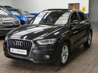 USED 2014 14 AUDI Q3 2.0 TDI S LINE 5d 138 BHP SAT NAV PANORAMIC SUNROOF PART LEATHER INTERIOR DAB RADIO BLUETOOTH 3 OWNERS FROM NEW NICE TIDY EXAMPLE