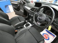 USED 2014 14 AUDI Q3 2.0 TDI S LINE 5d 138 BHP SAT NAV PANORAMIC SUNROOF PART LEATHER INTERIOR DAB RADIO BLUETOOTH 3 OWNERS FROM NEW NICE TIDY EXAMPLE