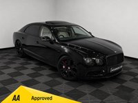 USED 2017 17 BENTLEY FLYING SPUR 4.0 V8 S 4d 521 BHP 12 Months AA Warranty Included / ULEZ Compliant / Sat Nav / DAB / USB / AUX / Bluetooth / Front and Rear Parking Sensors with Camera / Climate Control / Electric Memory Heated Seats / Cruise Control / Suspension Dampening Settings / Rear TVs / Tyre Pressure Monitor / Rear Heated Seats / Full DeChrome / Black Alloy Wheels / Multifunction Steering Wheel