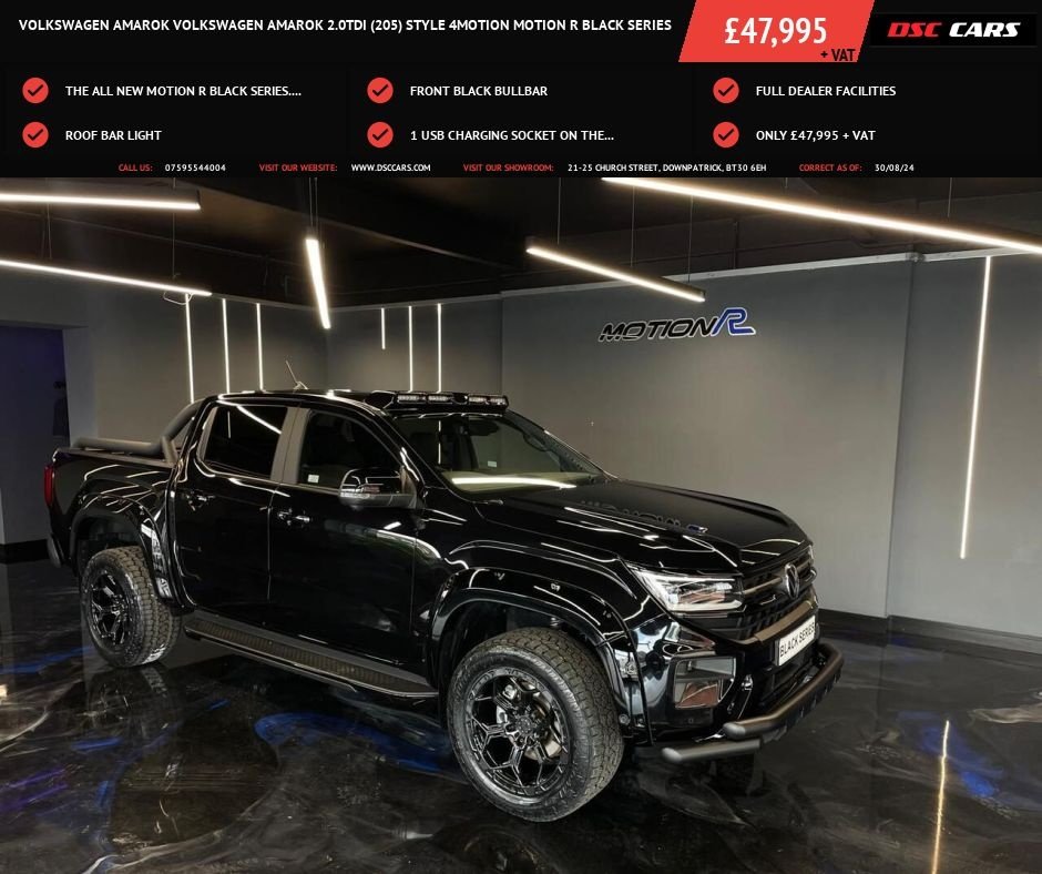 USED 2024 74 VOLKSWAGEN AMAROK Volkswagen Amarok 2.0TDI (205) Style 4MOTION MOTION R BLACK SERIES IMMEDIATE DELIVERY