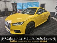 USED 2015 15 AUDI TT 2.0 TTS TFSI QUATTRO 2d 306 BHP VEGAS YELLOW WITH BLACK LEATHER. AUDI SERVICE HISTORY AND ONLY ONE FORMER OWNER. 6 MONTH WARRANTY
