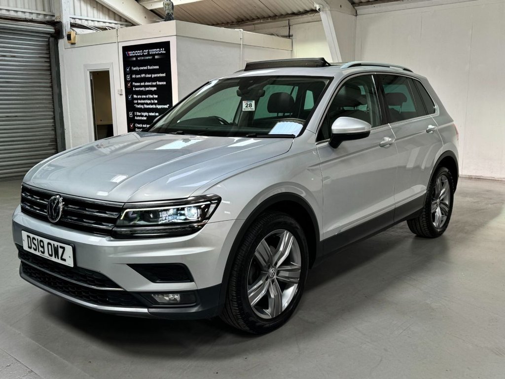 USED 2019 19 VOLKSWAGEN TIGUAN 2.0 SEL TDI 4MOTION DSG 5d 148 BHP 19" ALLOYS+PAN ROOF+F/R SENSOR