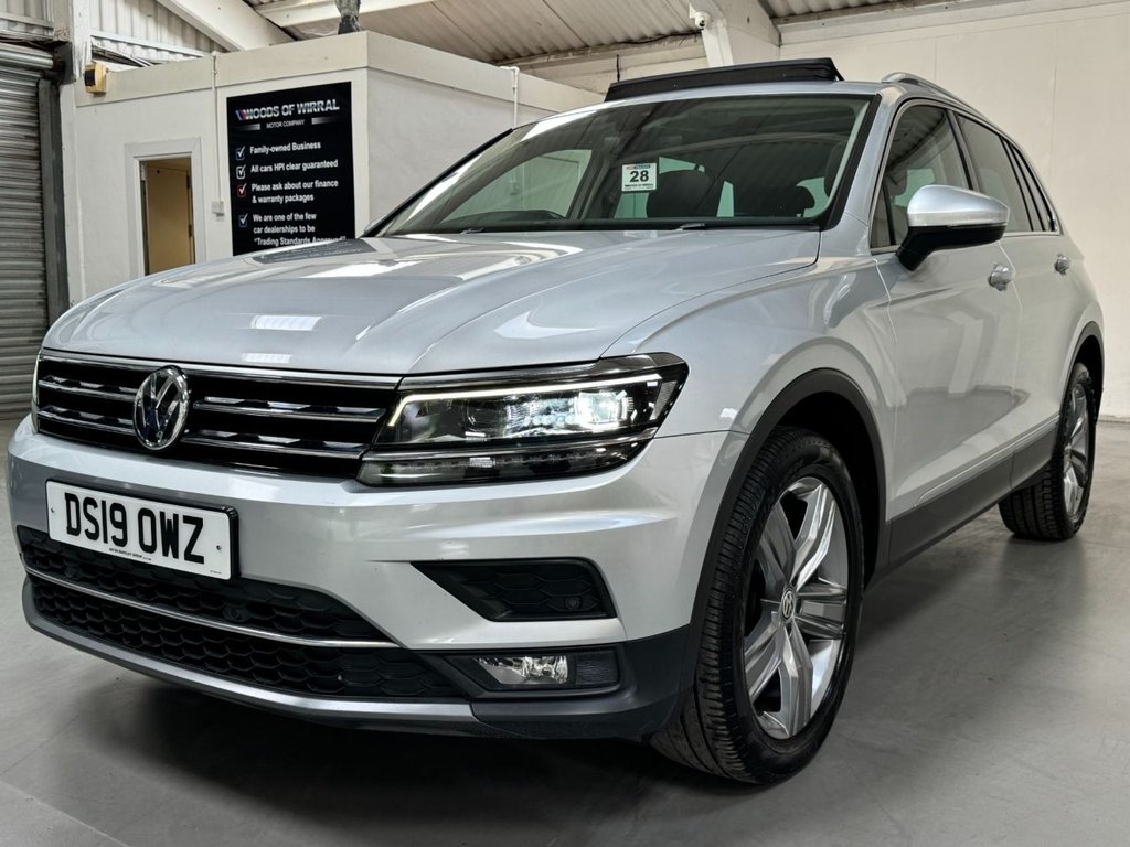 USED 2019 19 VOLKSWAGEN TIGUAN 2.0 SEL TDI 4MOTION DSG 5d 148 BHP 19" ALLOYS+PAN ROOF+F/R SENSOR