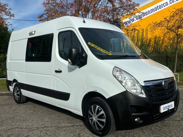 2018 18 Vauxhall Movano L2H2 MWB CREW CAB WELARE MESS VAN 130 BHP