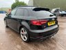 USED 2018 18 AUDI A3 2.0 S3 SPORTBACK TFSI QUATTRO BLACK EDITION 5d 306 BHP 2 KEYS, SERVICE HISTORY! WARRANTY!!